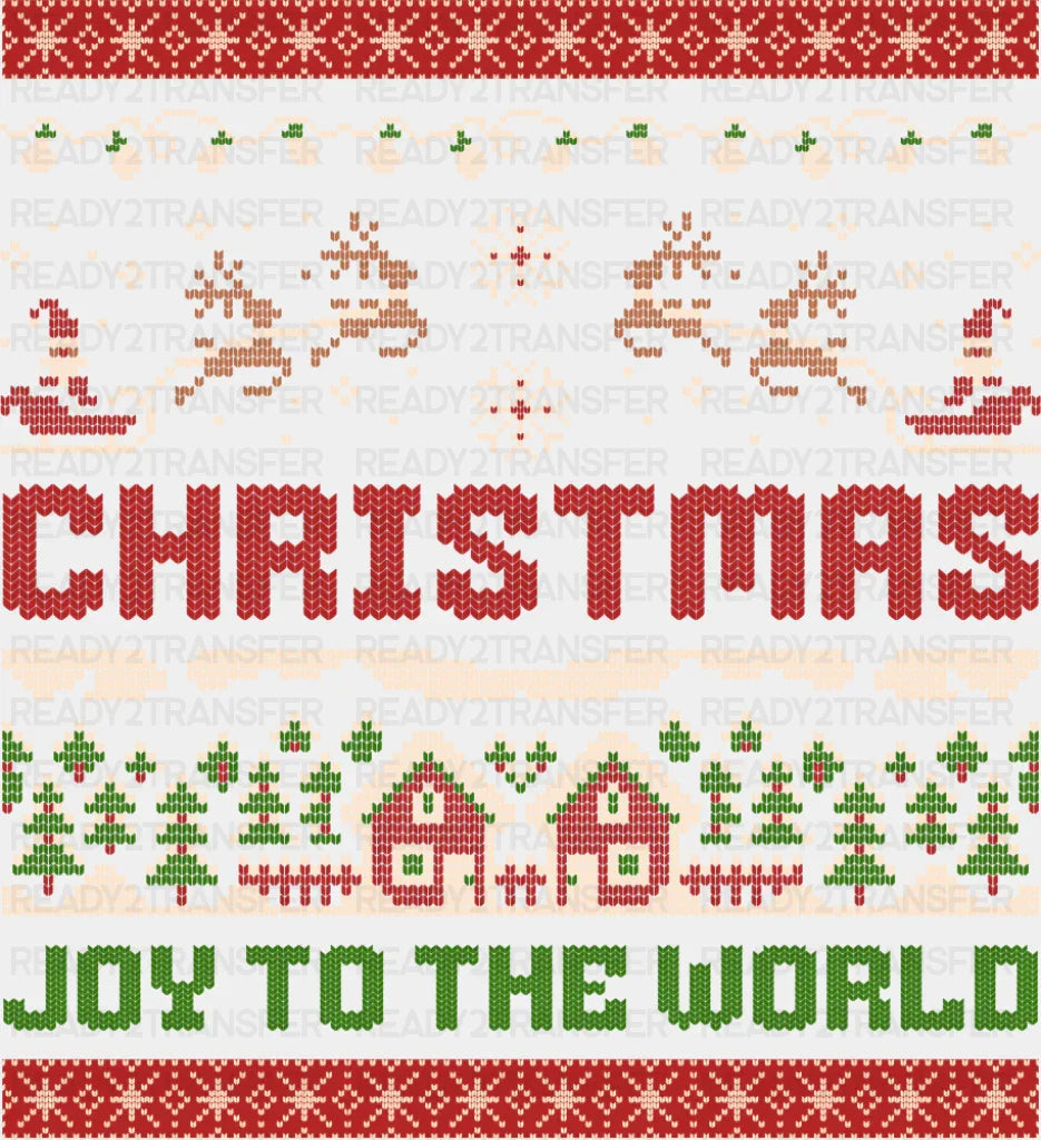 Christmas Joy To The World - Christmas DTF Transfer