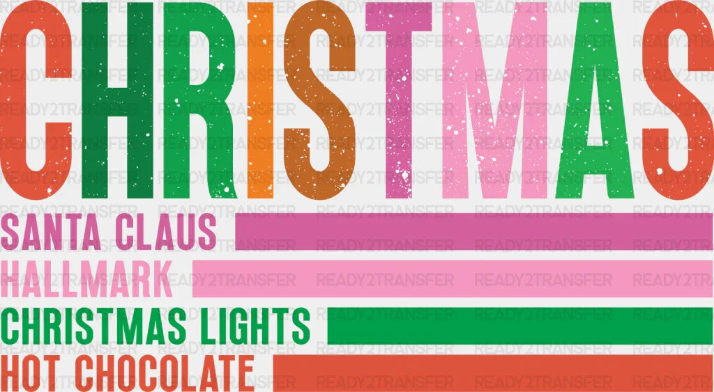 Christmas Santa Claus Design Christmas DTF Transfer ready2transfer