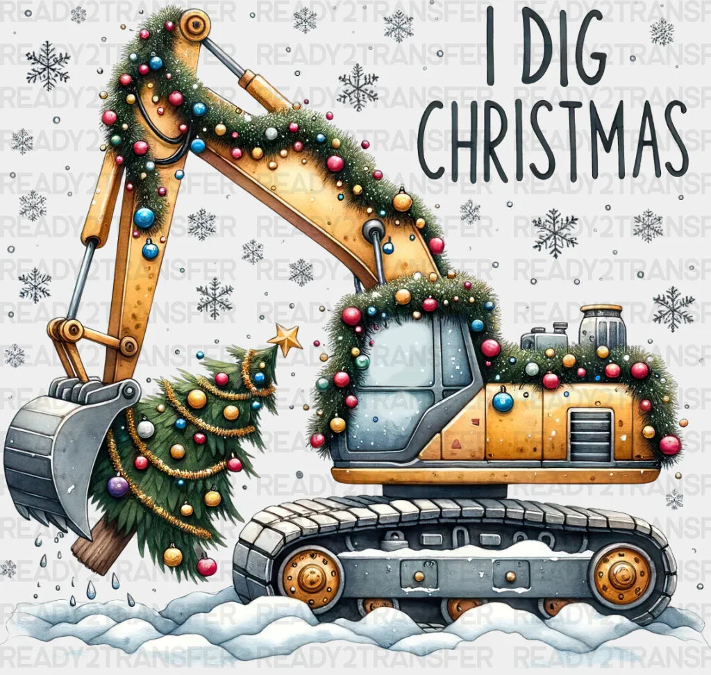 Christmas Tree Excavator - Dtf Transfer