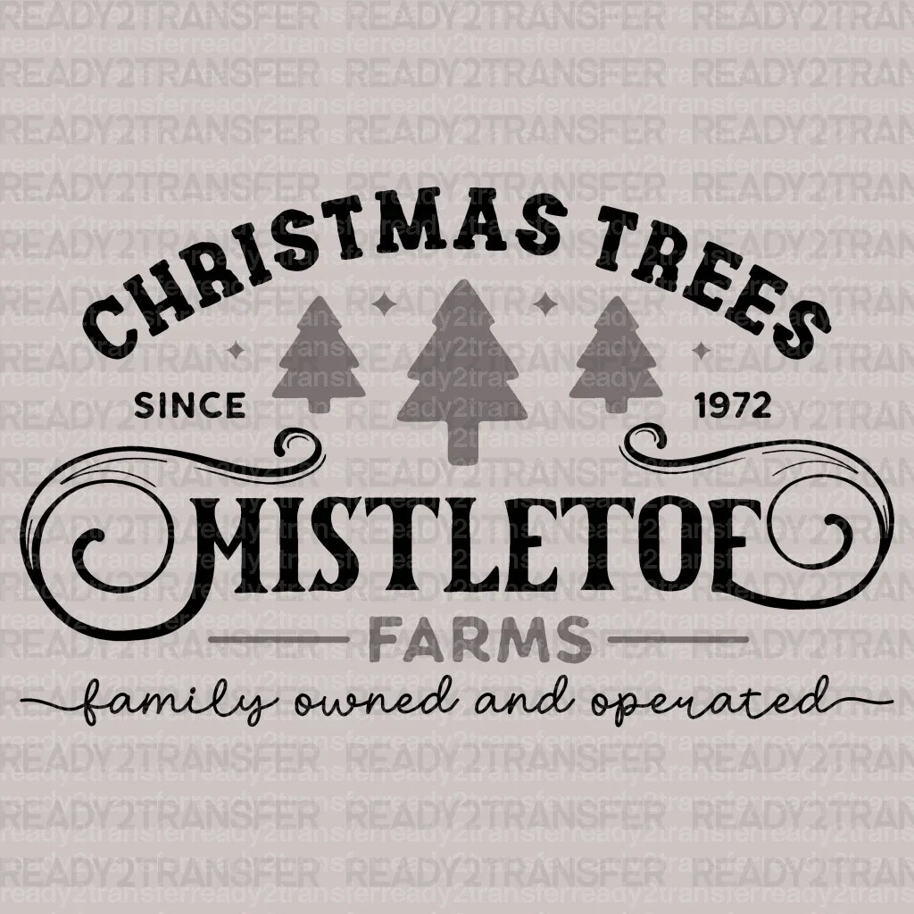 Christmas Trees Mistletof DTF Transfer - ready2transfer