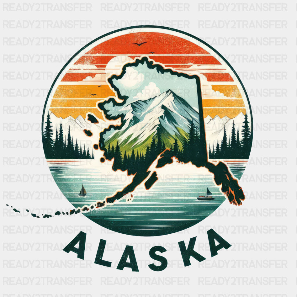 Colorful Alaska State Design - State & Cities DTF Heat Transfer ready2transfer