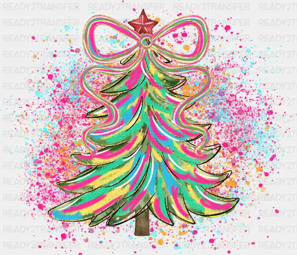 Colorful Christmas Tree - Christmas DTF Transfer