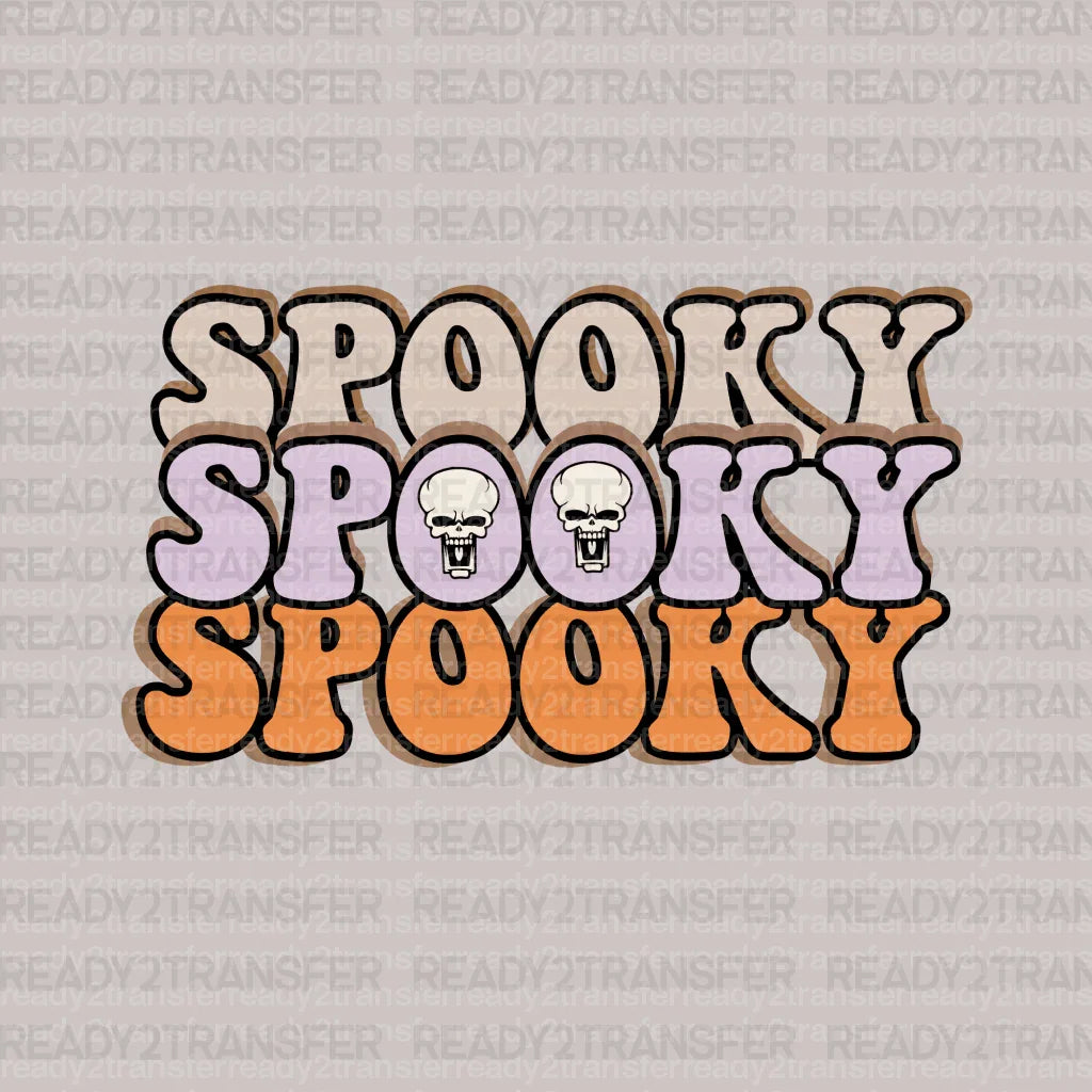 Colorful Spooky DTF Transfer ready2transfer