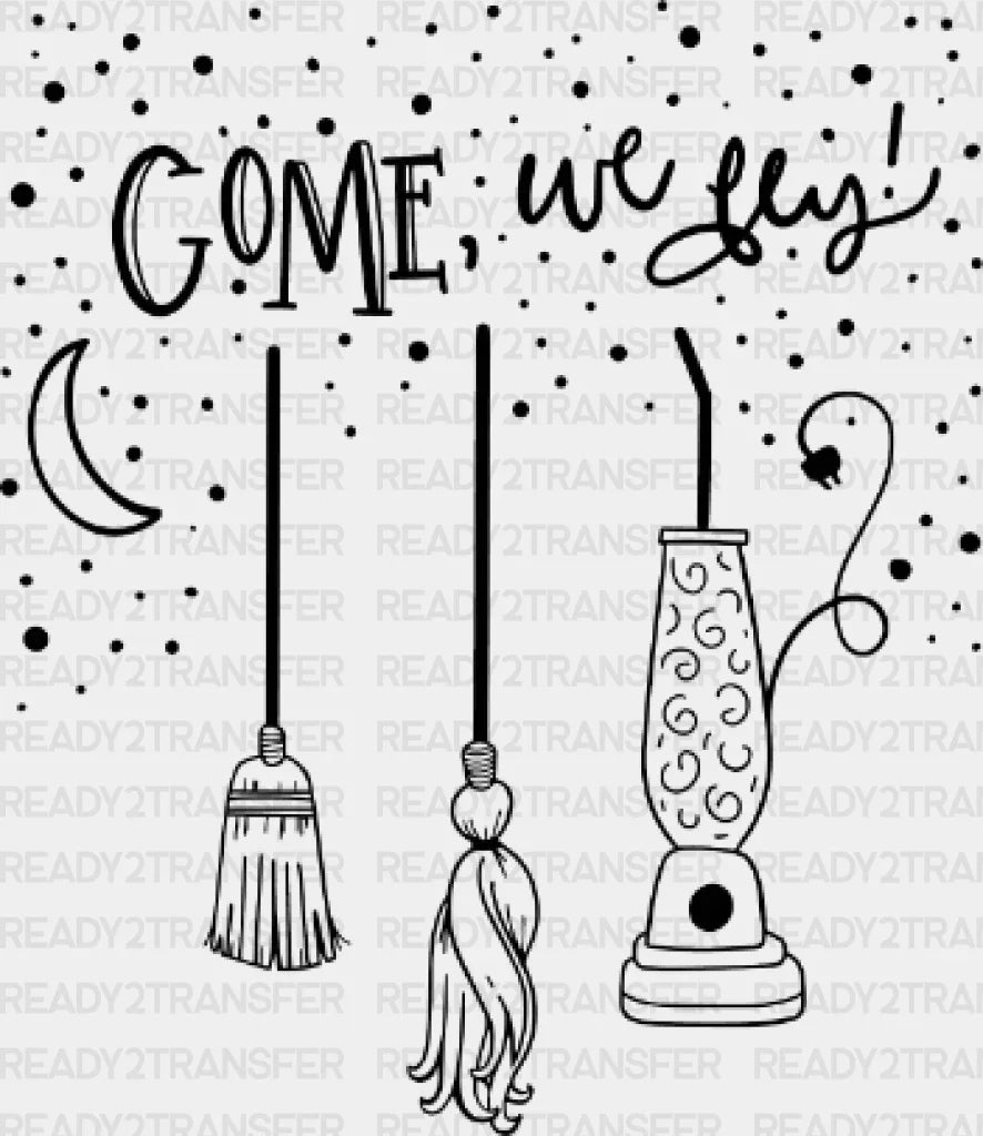 COME WE FLY DTF Transfer ready2transfer Black