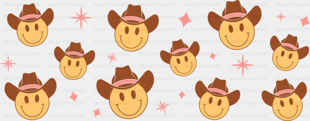 Cowboy Emoji - General Cup Wrap UV Sticker Permanent UV DTF Decal