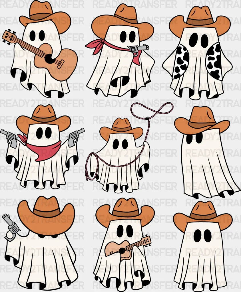 Cowboy Ghost Halloween Dtf Transfer