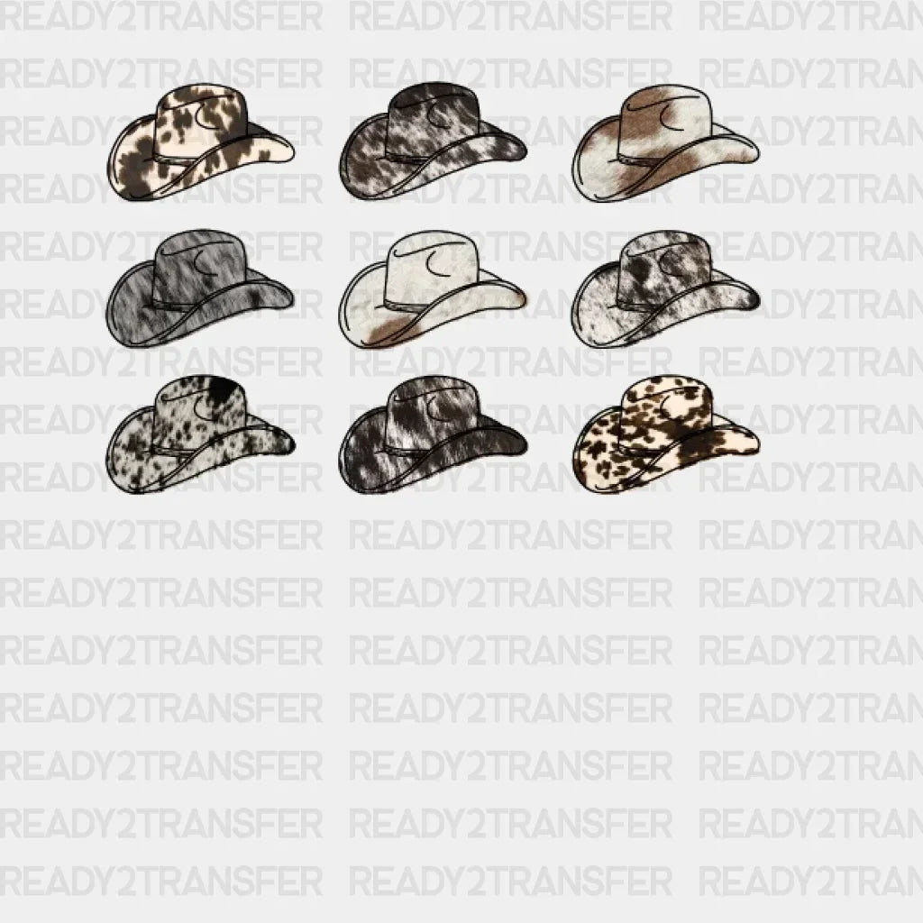 Cowboy Hats Dtf Transfer