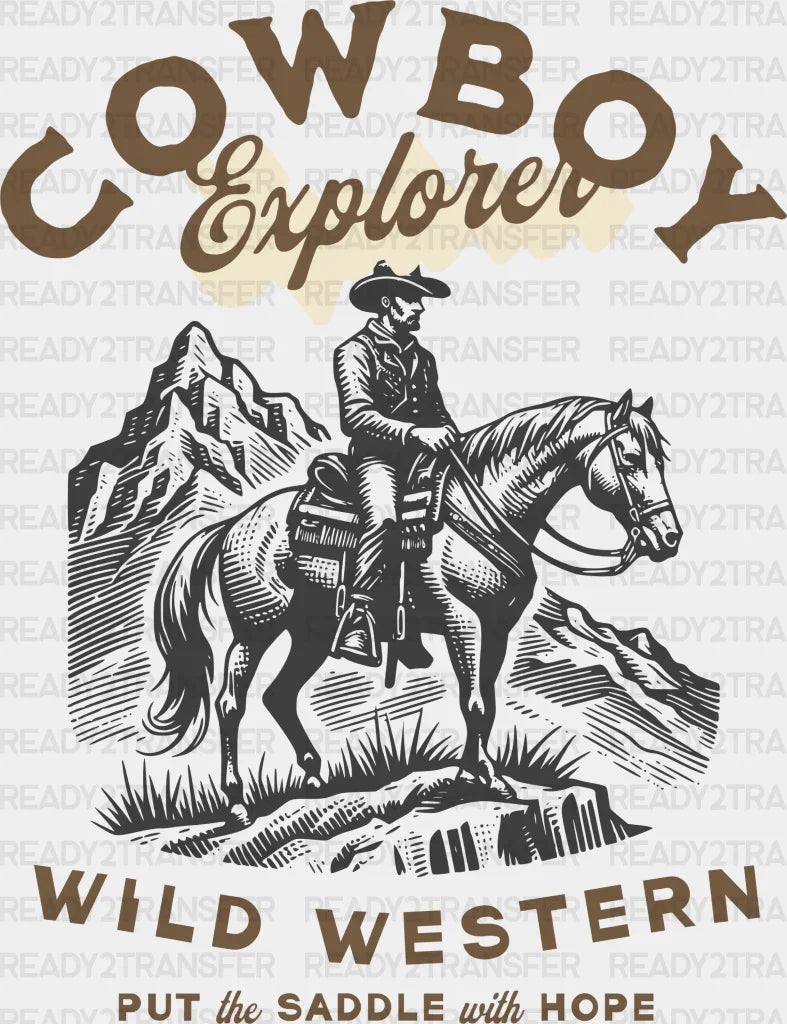 Cowboy Wild Western Design - Rodeo Dtf Transfers