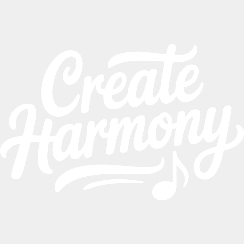 Create Harmony - Music DTF Transfers ready2transfer Light Color Design (See Imaging)
