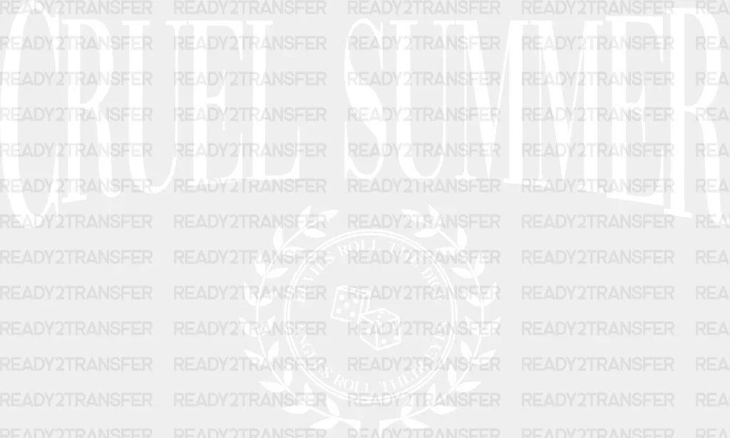 Cruel Summer Dice Dtf Transfer Adult Unisex - S & M (10’) / White
