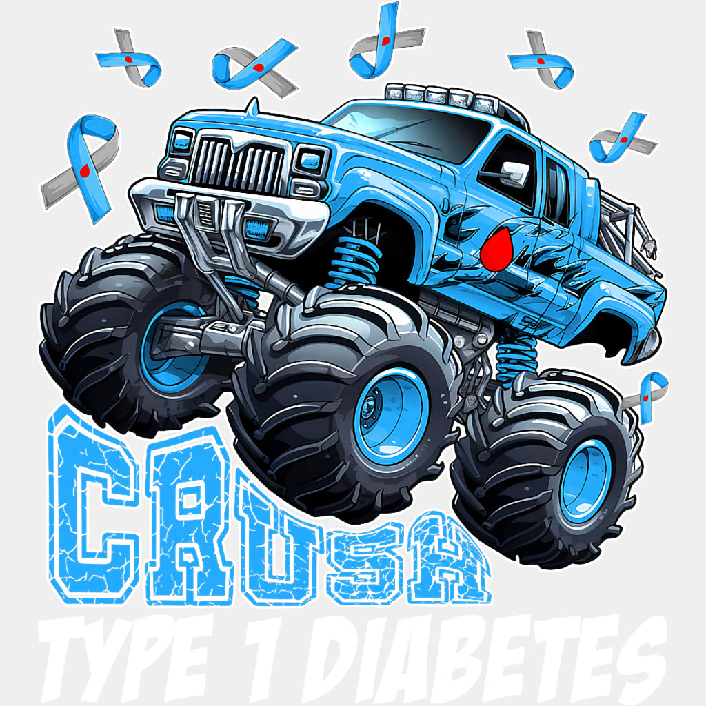 Crush Type 1 Diabetes - Diabetes DTF Transfers ready2transfer Light Color Design (See Imaging)