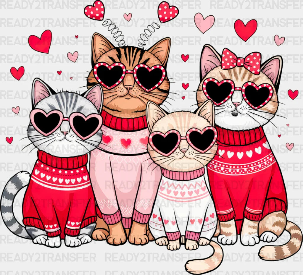 Cute Cats With Glasses - Cat DTF Transfer ready2transfer