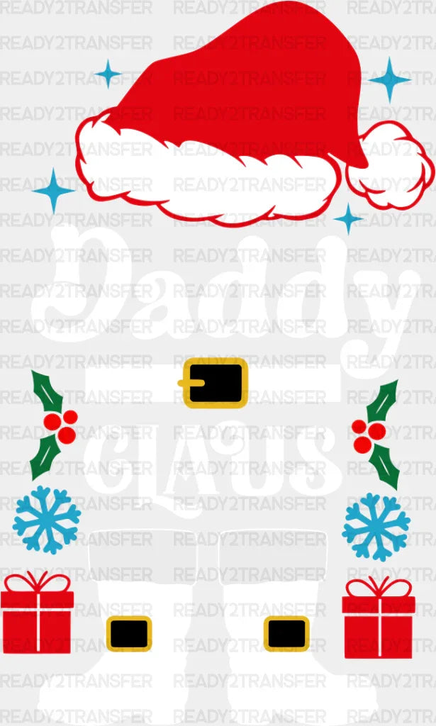 Daddy Claus - Christmas Dtf Transfer Adult Unisex S & M (10’’) / Light Color Design (See Imaging)