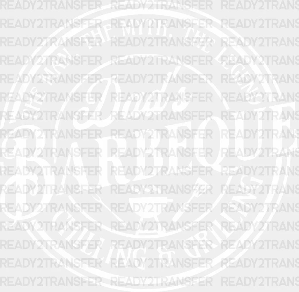 Dad’s Barbeque - Bbq Dtf Heat Transfer Adult Unisex S & M (10’) / White