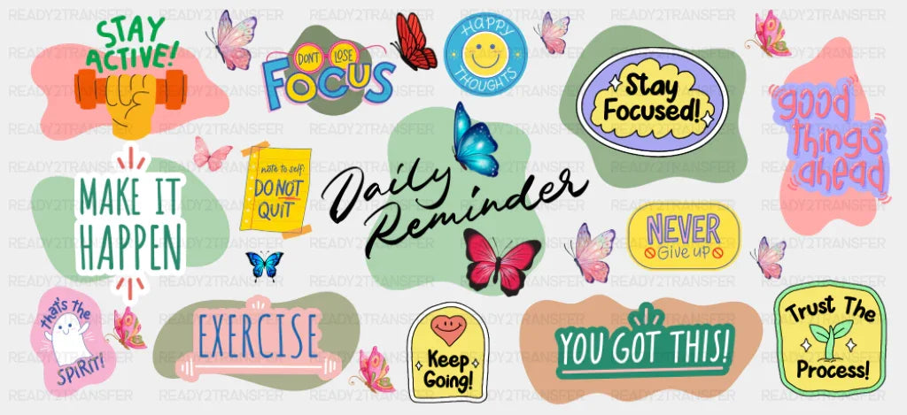 Daily Reminder - Mental Health Cup Wrap UV Sticker Permanent UV DTF Decal