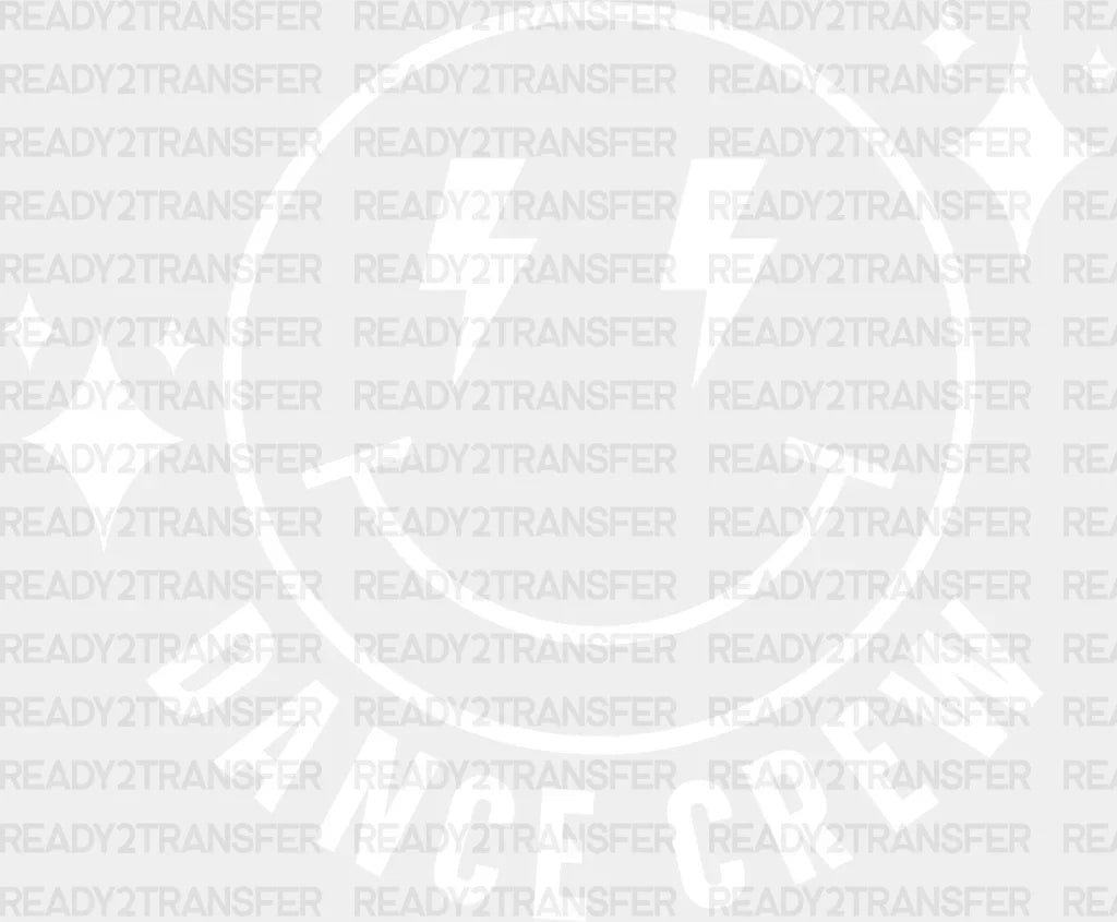 Dance Crew Smiley - Dancing Dtf Heat Transfer Adult Unisex S & M (10’’) / Light Color Design