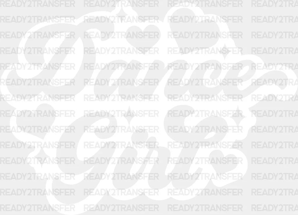 Dance Girl Heart Design - Dancing Dtf Heat Transfer Adult Unisex S & M (10’’) / Light Color