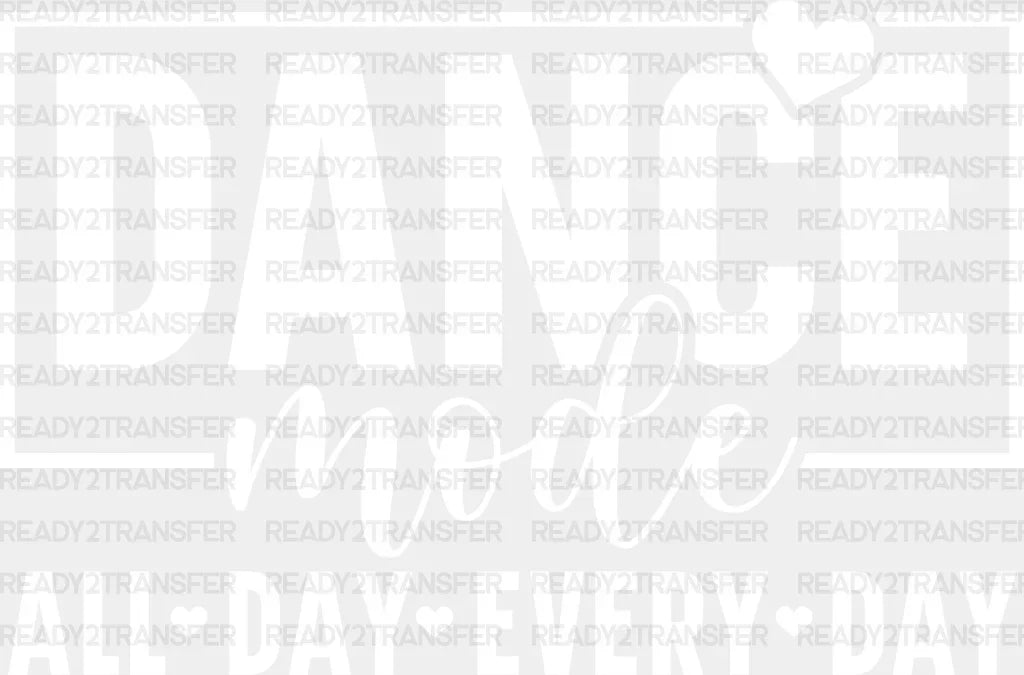 Dance Mode - Dancing Dtf Heat Transfer Adult Unisex S & M (10’’) / Light Color Design (See Imaging)