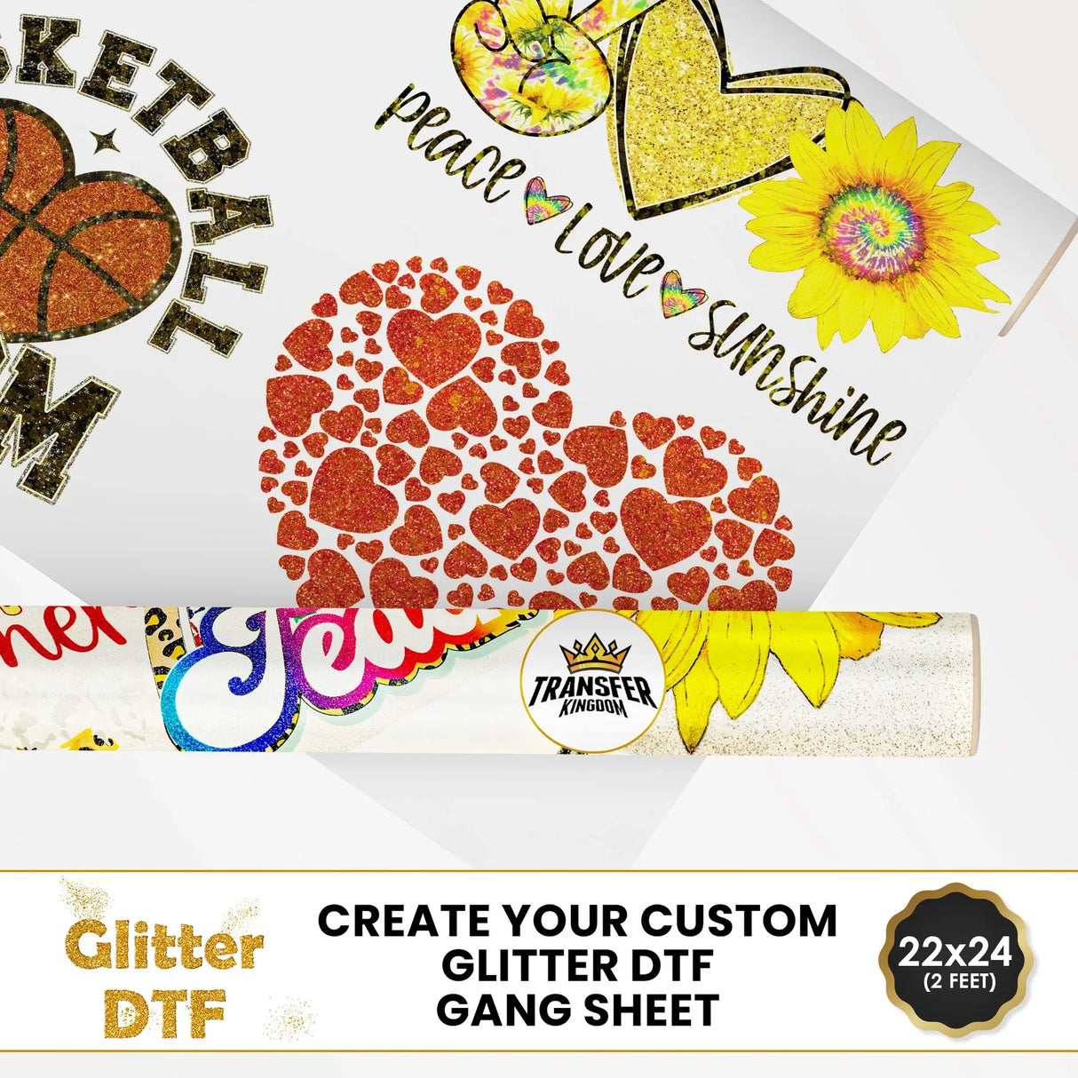 Custom Glitter DTF Gang Sheet Builder