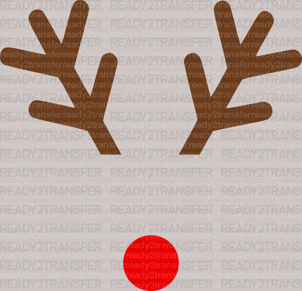 Deer Horn DTF Transfer ready2transfer Black