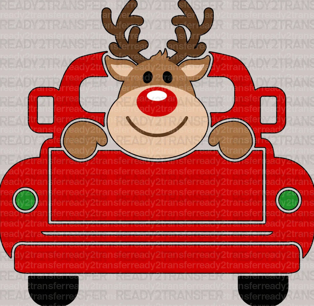 Deer Truck DTF Transfer ready2transfer Lined