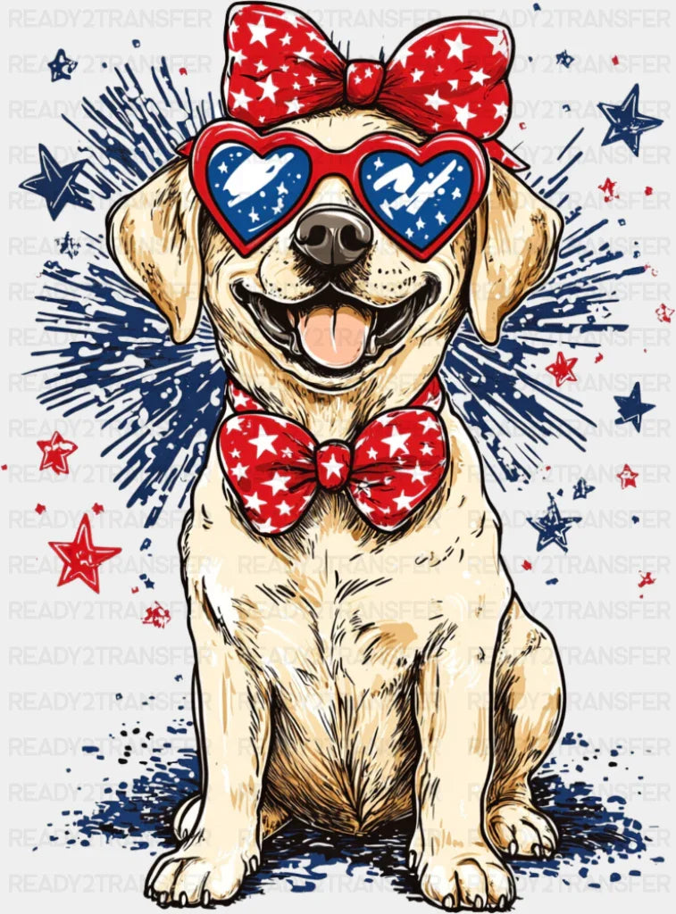 Dog And Fireworks - 4th Of July DTF Transfer