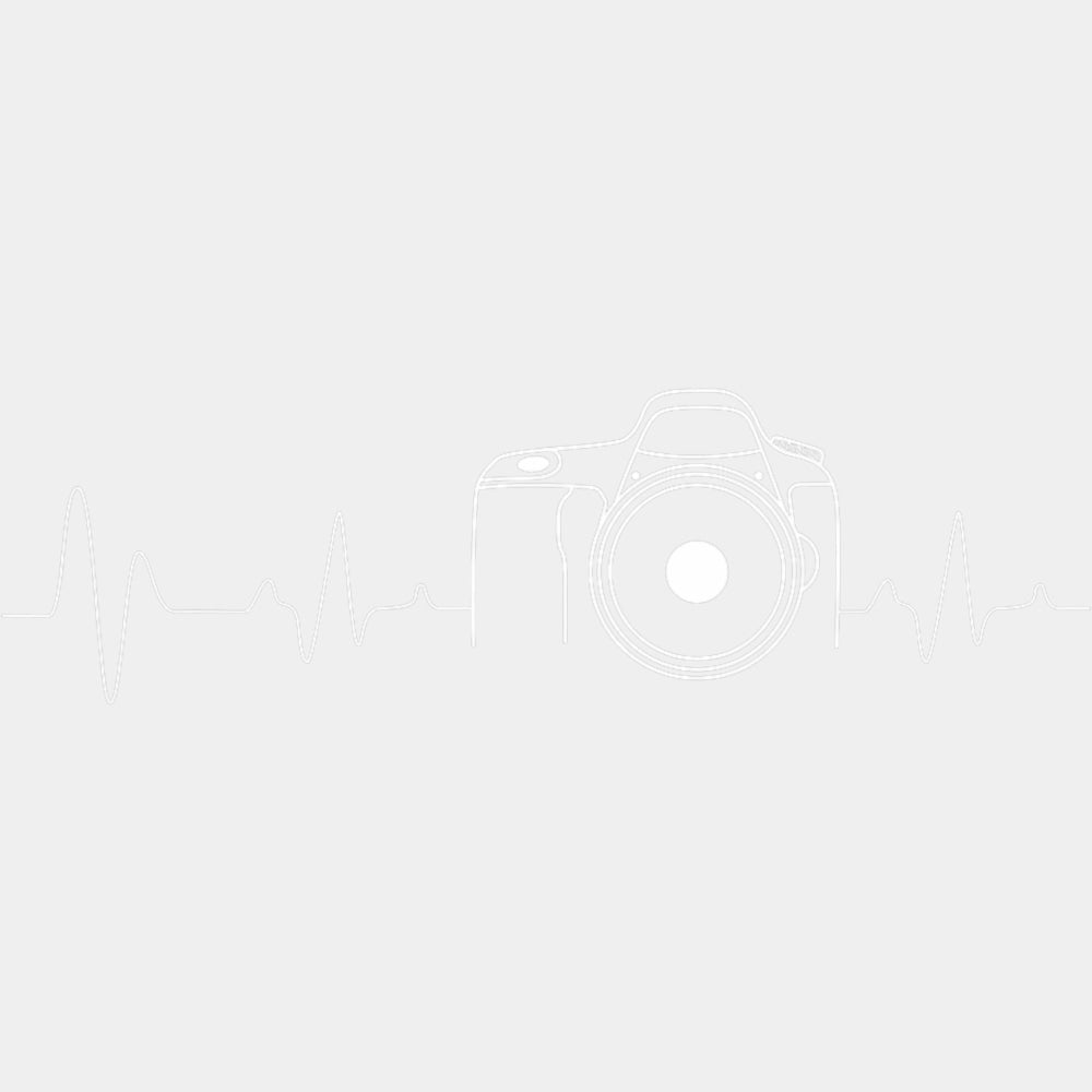 ECG Line & Camera - Photography DTF Transfers ready2transfer Light Color Design (See Imaging)