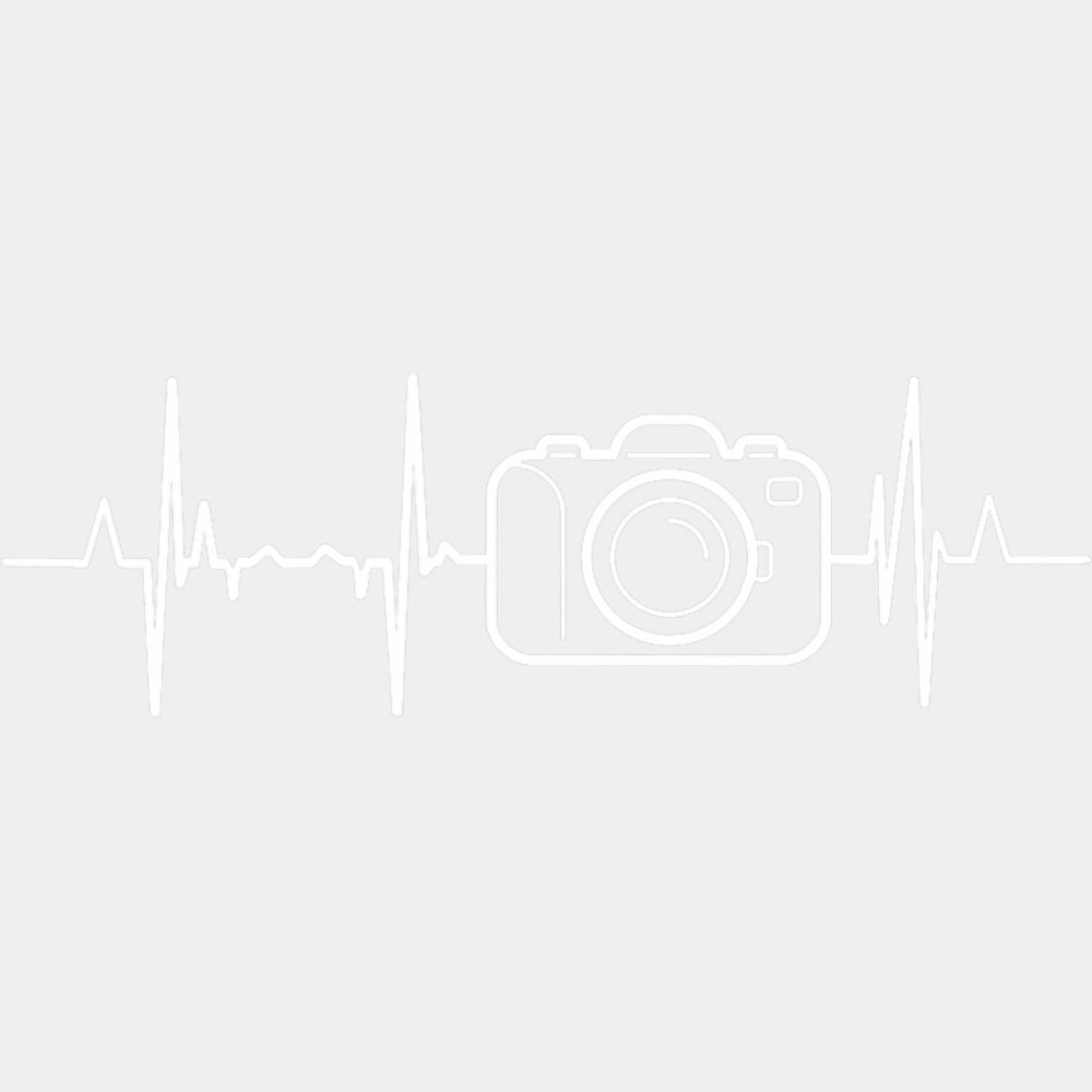 EKG Line & Camera - Photography DTF Transfers ready2transfer Light Color Design (See Imaging)