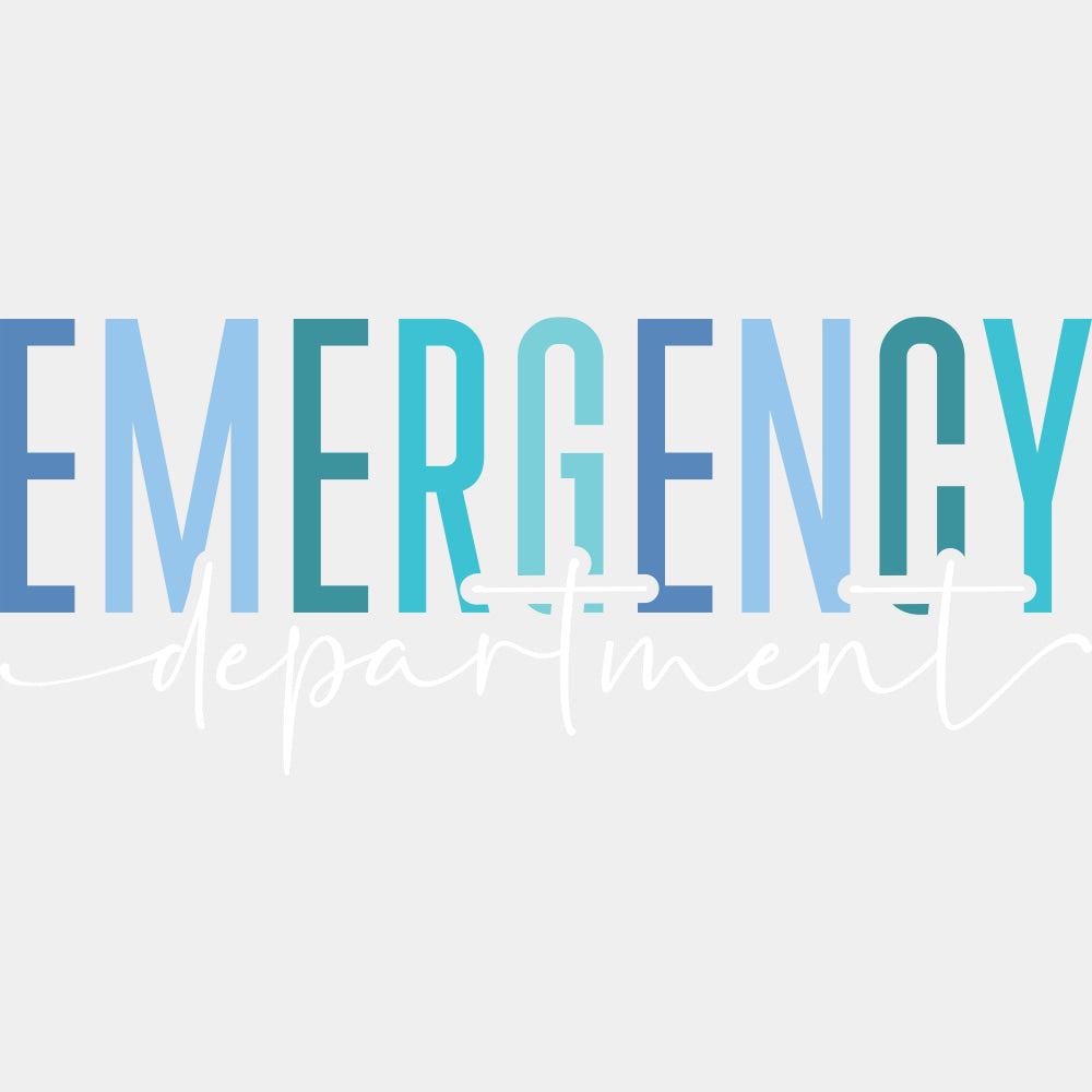 Emergency Department Blue - ER Nurse DTF Transfers ready2transfer Light Color Design (See Imaging)