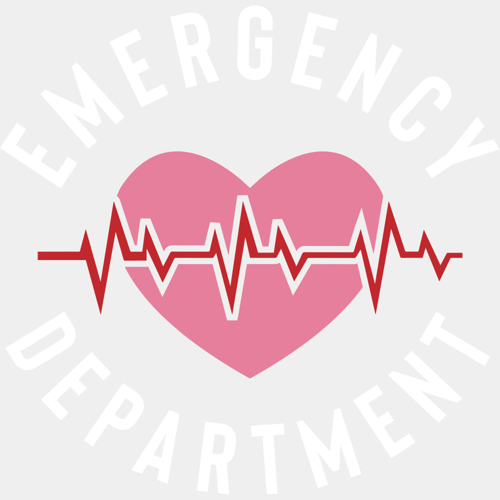 Emergency Department ECG Line - ER Nurse DTF Transfers ready2transfer Light Color Design (See Imaging)