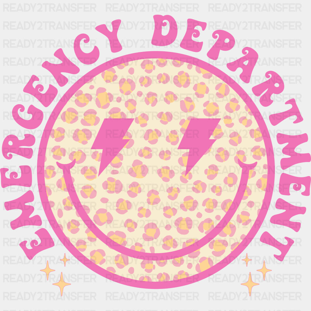 Emergency Department Pink Smiley - ER Nurse DTF Transfers ready2transfer