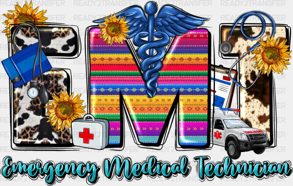 Emt Sunflower Design - Dtf Heat Transfer