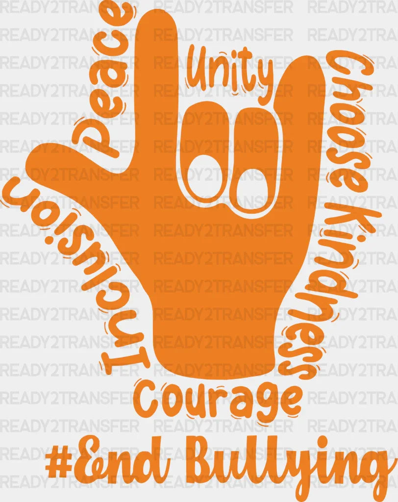 End Bullying Choose Kindness - Anti Iron On Dtf Transfer