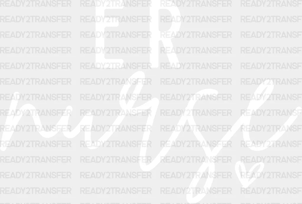 Er Nurse Cursive Design - Dtf Transfers Adult Unisex S & M (10’’) / White