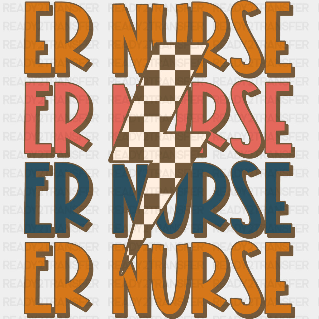 Er Nurse Lightning Design - ER Nurse DTF Transfers ready2transfer