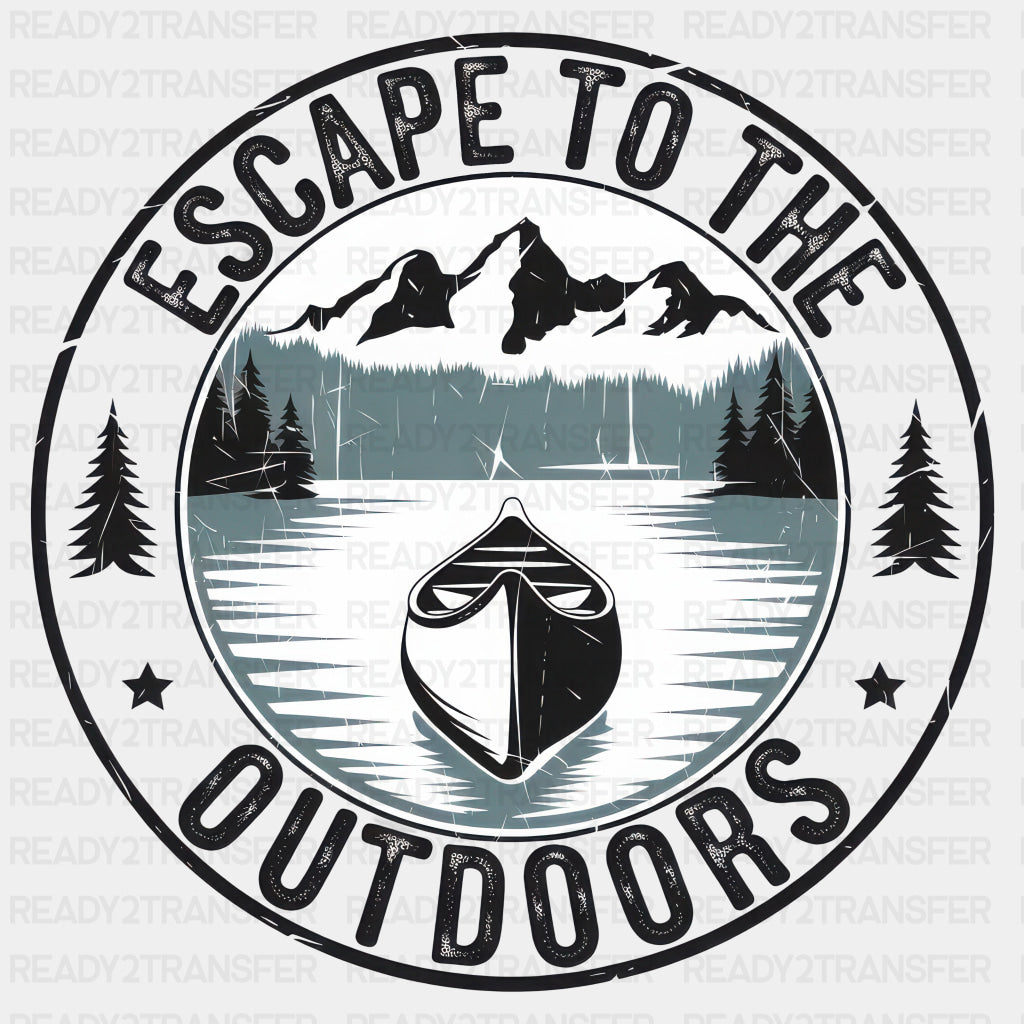 Escape To The Outdoors - Hiking DTF Transfers ready2transfer Dark Color Design (See Imaging)