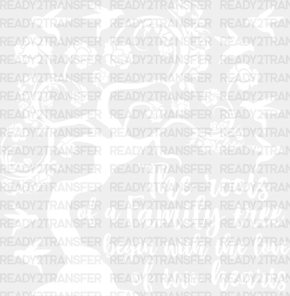 Family Roots Tree Design - Reunion Dtf Heat Transfer Adult Unisex S & M (10’’) / Light Color