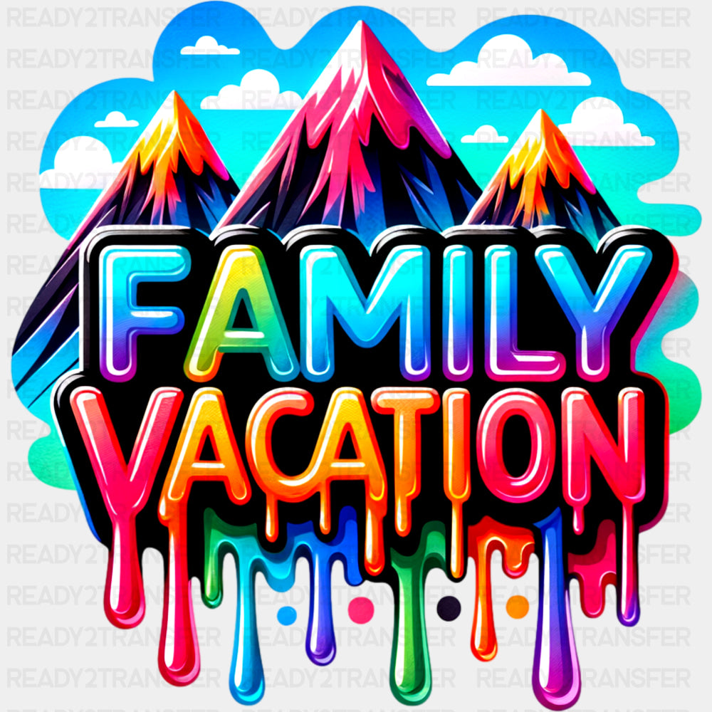 Family Vacation Mountains - Family Trip DTF Transfers ready2transfer