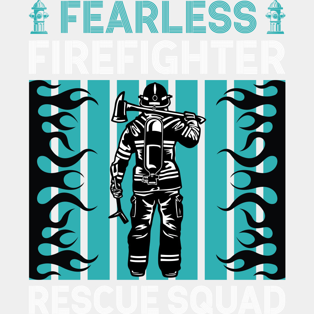 Fearless Firefighter Rescue Squad - Fire Department DTF Transfers ready2transfer Light Color Design (See Imaging)