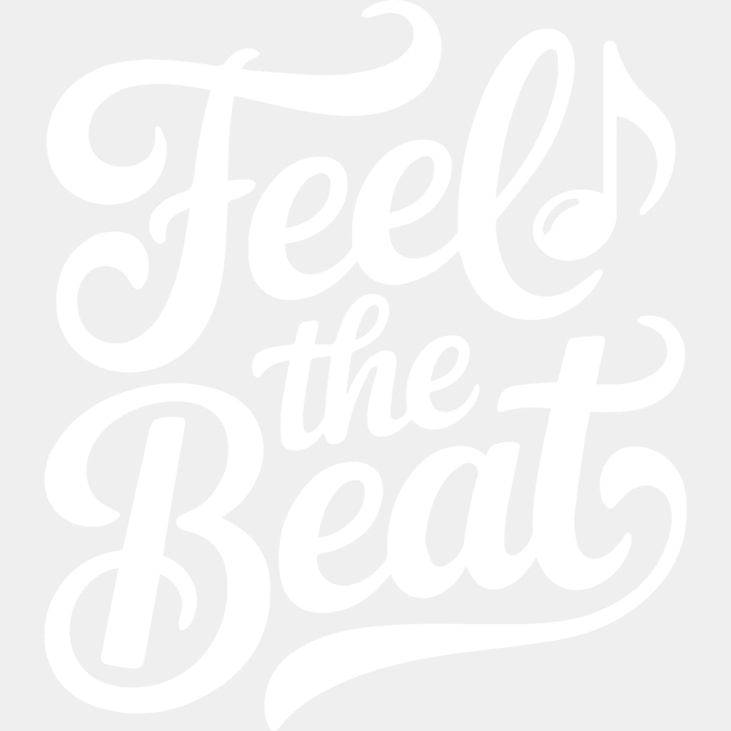 Feel The Beat - Music DTF Transfers ready2transfer Light Color Design (See Imaging)
