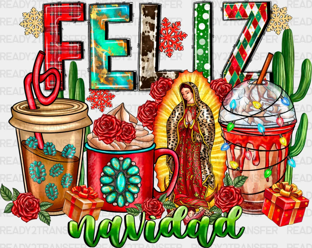 Feliz Navidad Mary Design - Christmas Dtf Transfer