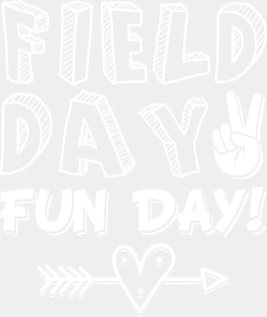 Field Day Fun Day B&W Design - Field Day DTF Transfer Adult Unisex - S & M (10’’) / Light Color Design (See Imaging)