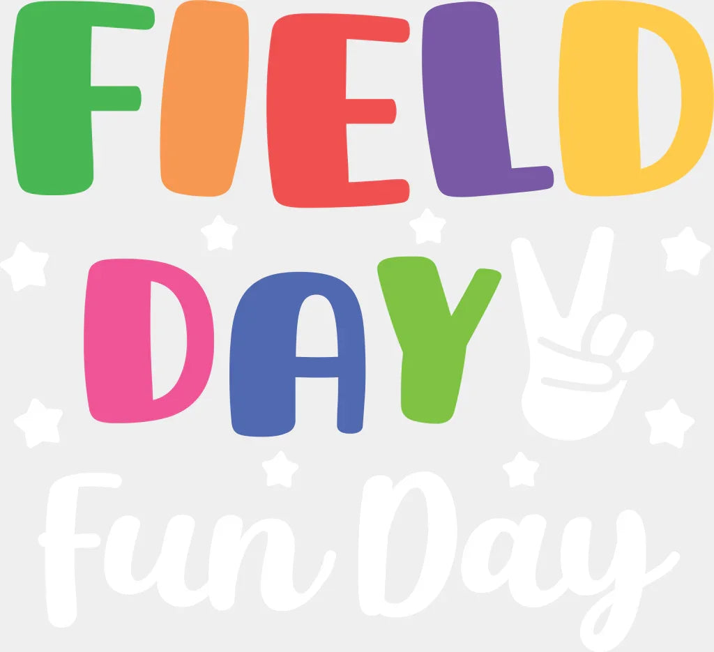Field Day Fun Day B&W - Field Day DTF Transfer Adult Unisex - S & M (10’’) / Light Color Design (See Imaging)
