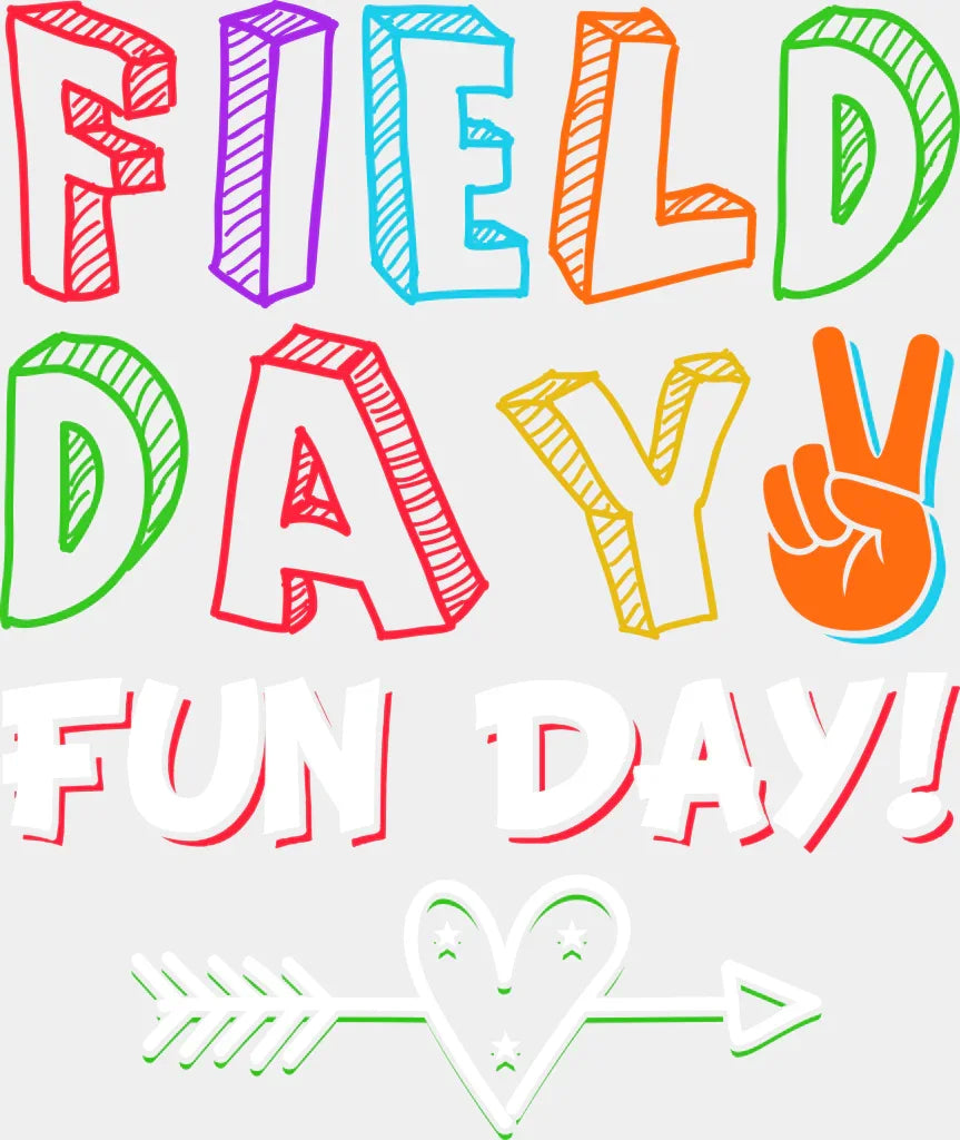 Field Day Fun Day - Field Day DTF Transfer Adult Unisex - S & M (10’’) / Light Color Design (See Imaging)