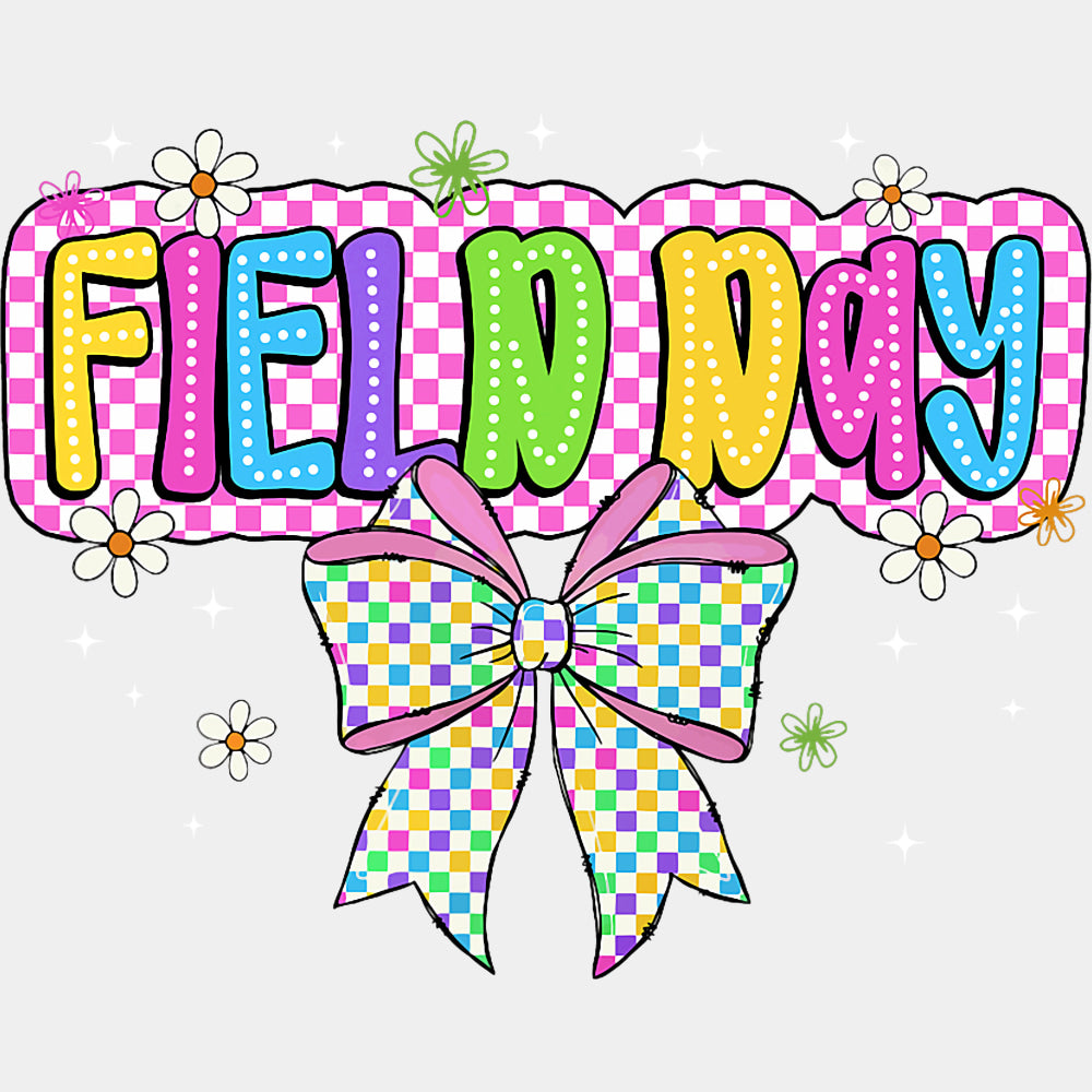 Field Day Pink Ribbon - Field Trip DTF Transfers ready2transfer Light Color Design (See Imaging)