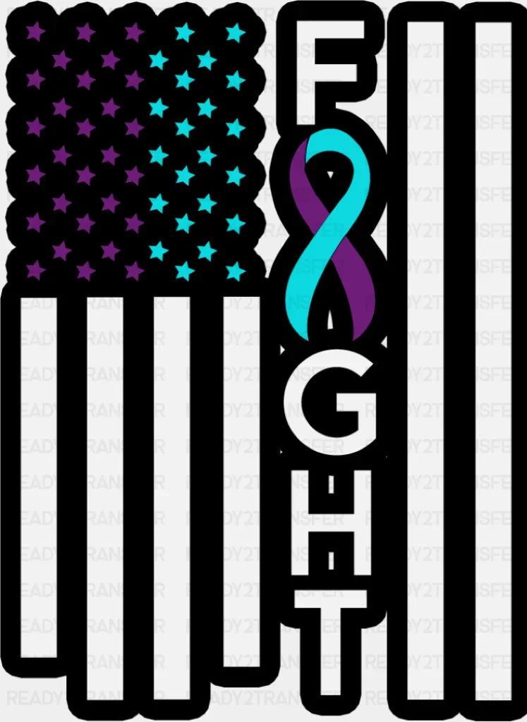 Fight - Suicide Awareness DTF Transfer Adult Unisex - S & M (10’’) / Dark Color Design (See Imaging)