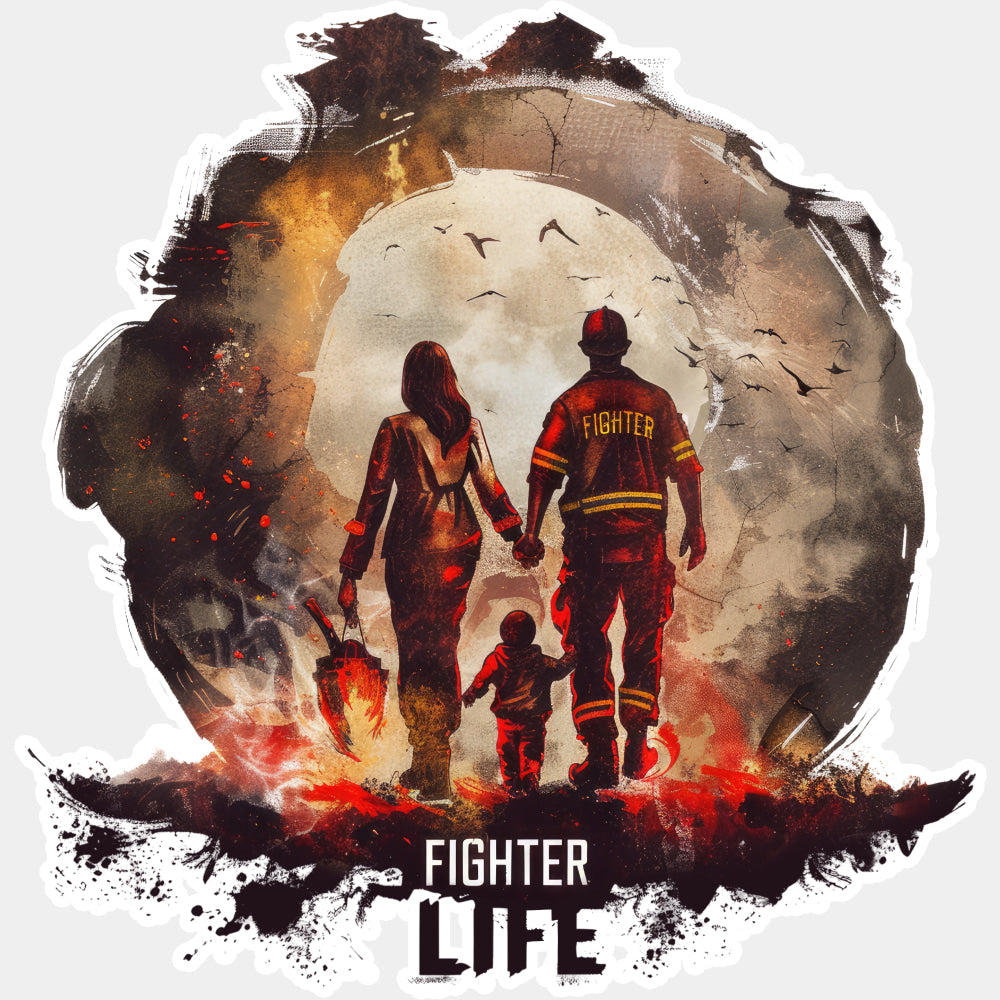 Fighter Life - Fire Department DTF Transfers ready2transfer Light Color Design (See Imaging)