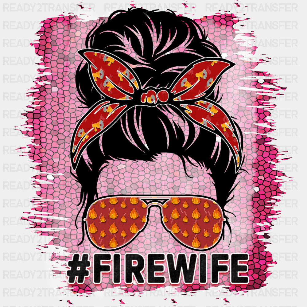 Fire Wife Pink - Fire Department DTF Transfers ready2transfer
