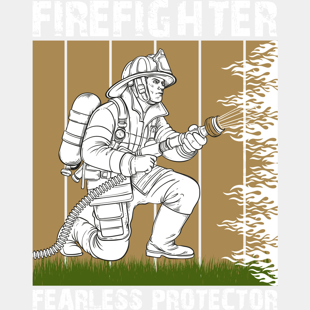 Firefighter, Fearless Protector - Fire Department DTF Transfers ready2transfer Light Color Design (See Imaging)