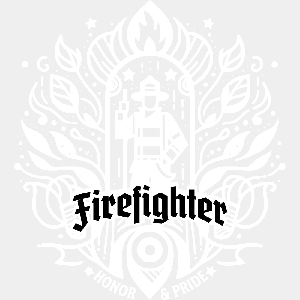 Firefighter Honor & Pride B&W - Fire Department DTF Transfers ready2transfer Light Color Design (See Imaging)